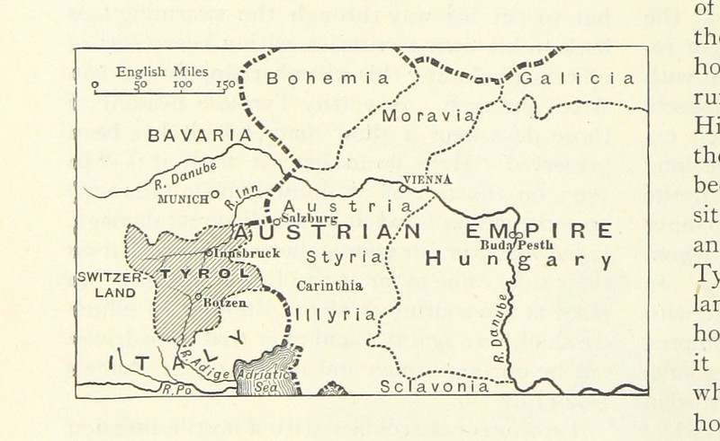 Digitised image from a book illustrating the locations of battles in the 19th century